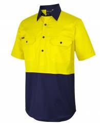 150G Hi Vis Close Front S/S Work Shirt